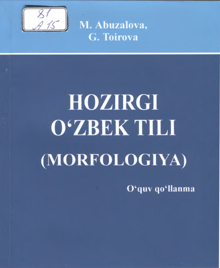 Hozirgi O'zbek tili