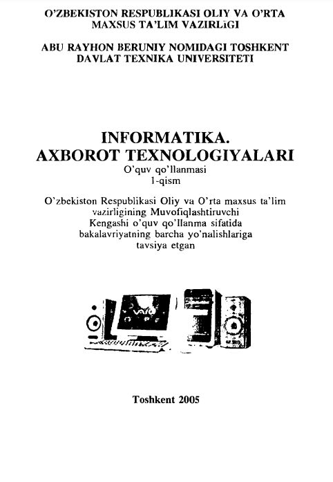 Informatika axborot texnologiyalari I qism