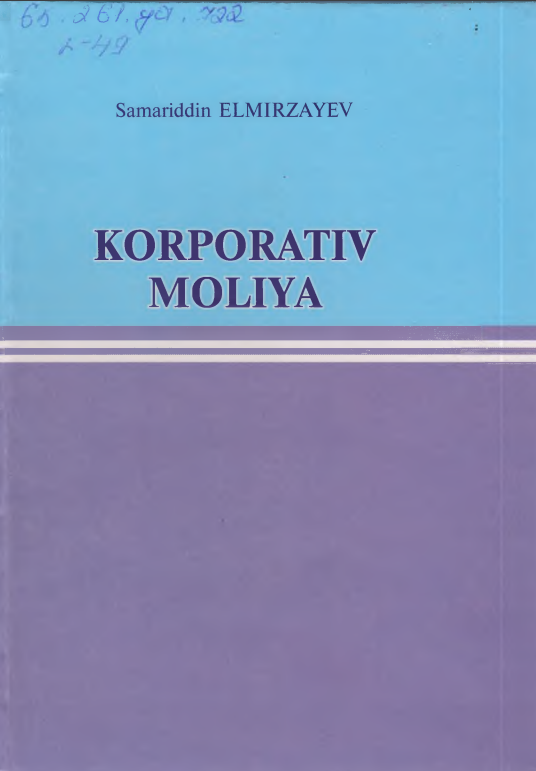 KORPORATIV MOLIYA