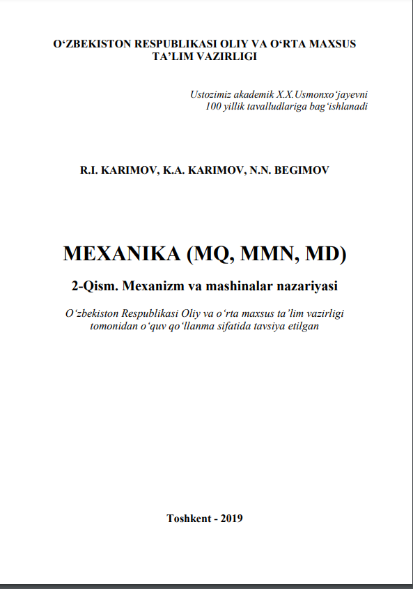 Mexanika (MQ, MMN, MD) 2-qism