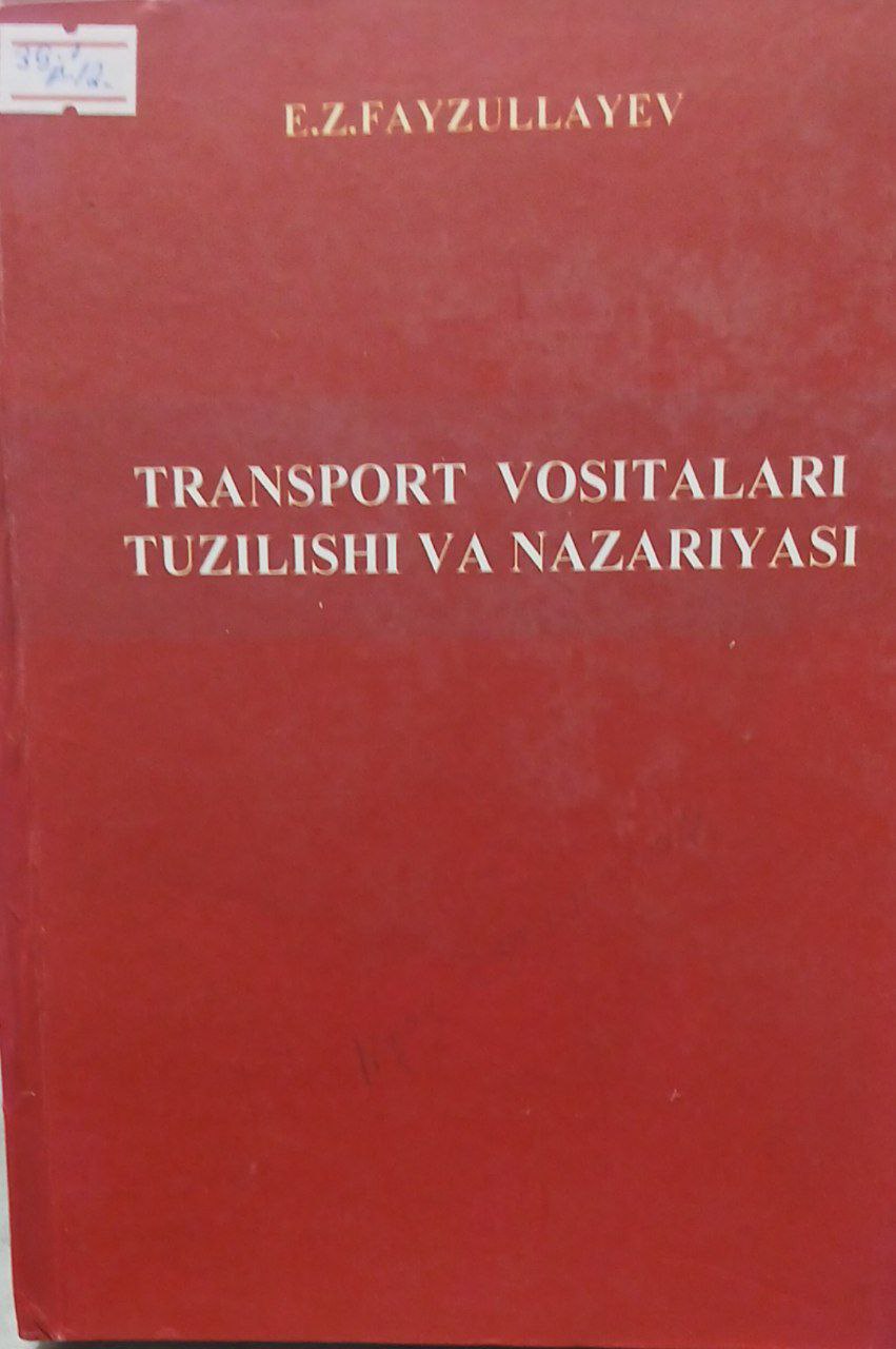 TRANSPORT VOSITALARI TUZILISHI VA NAZARIYASI